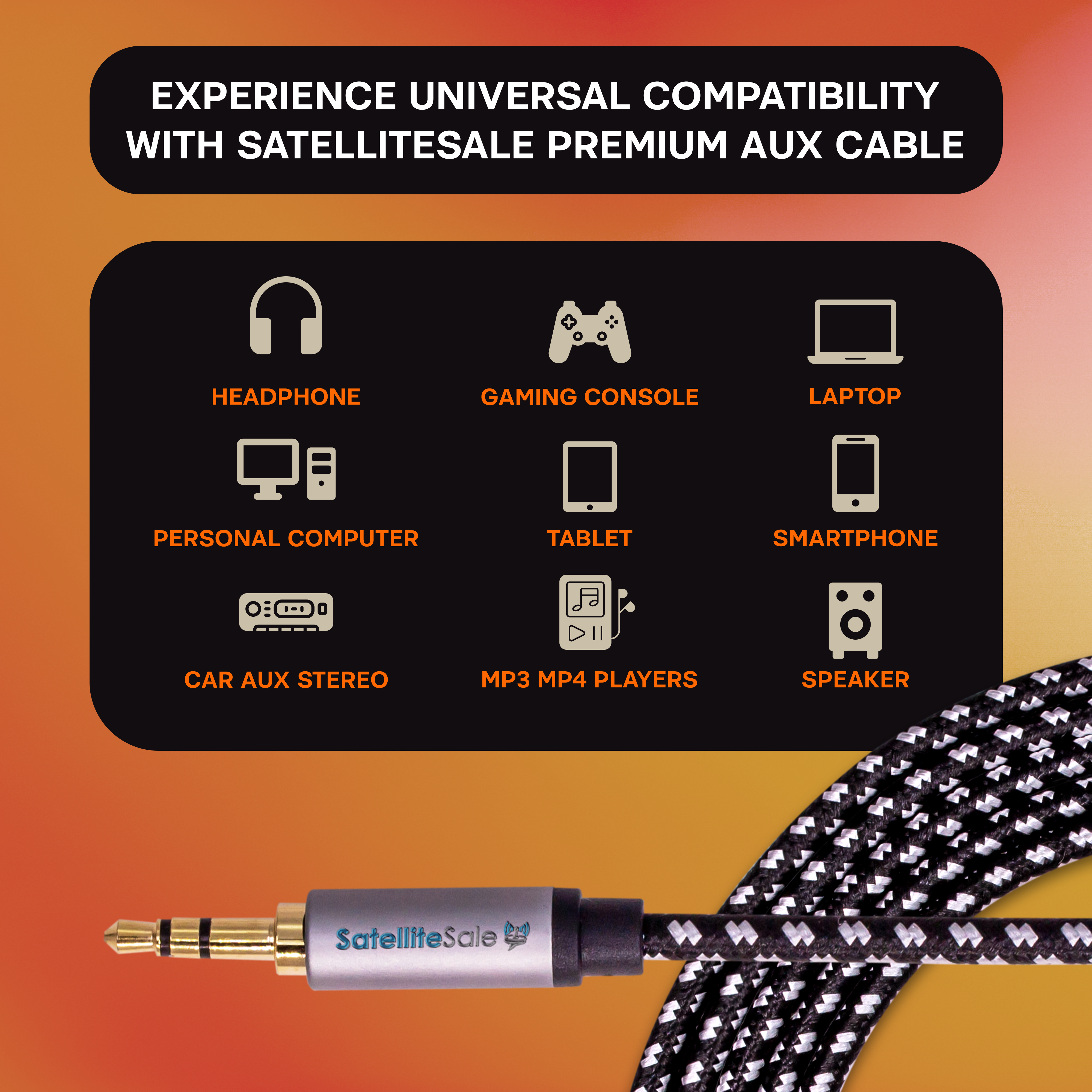 5個口のd Long Aux Cable 30ft 3.5mm Male To Male AUX Stereo Cable - Long